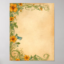 Poster Flowers Scrapbook & Junk Journal Supplies Downlad