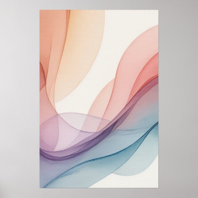 Poster Flowing Pastels (Frente)