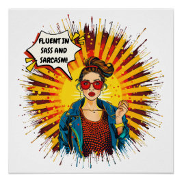 Póster Fluente Em Sass E Sarcasmo