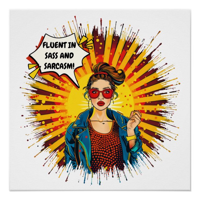 Póster Fluente Em Sass E Sarcasmo (Frente)