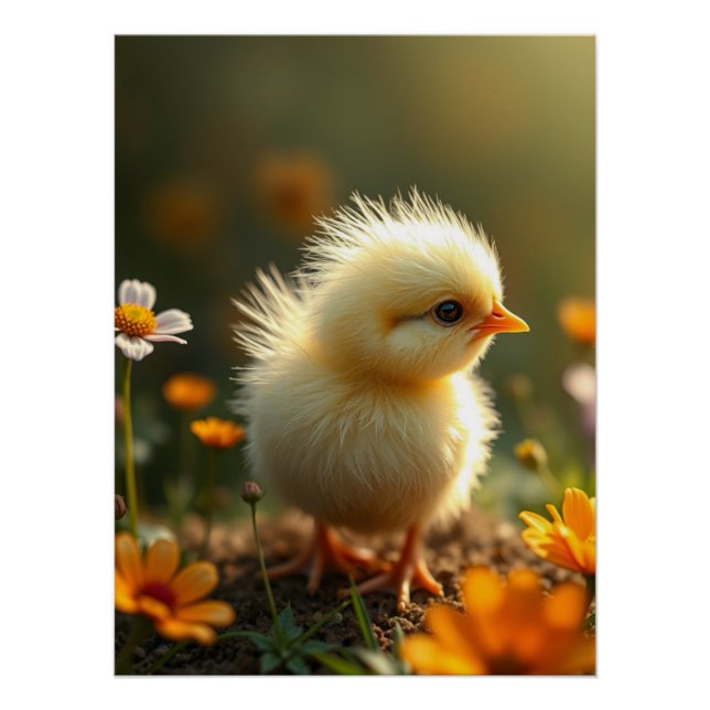 Póster Fluffy Yellow Pintinho Art (Frente)