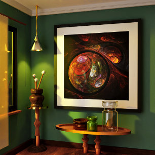 Poster Fluid Connection Abstrato Art