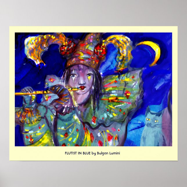 Póster FLUTIS EM AZUL/Noite de Carnaval de Veneza (Frente)