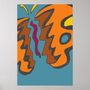 Póster Flutterfly Tiger 13x19