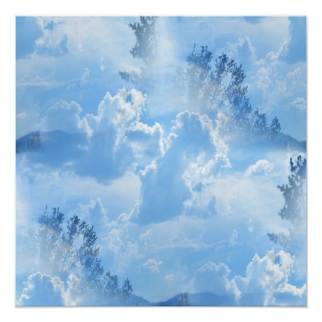 Póster Flutuando nas nuvens... (Frente)
