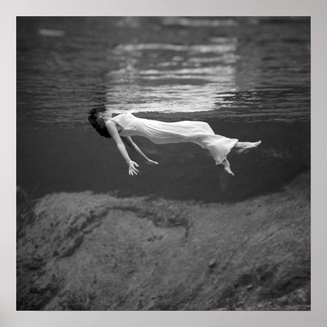 Póster Flutuante debaixo d'água, 1947. Vintage Photo (Frente)