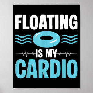 Poster Flutuar é meu cardio ol Humor Fitness