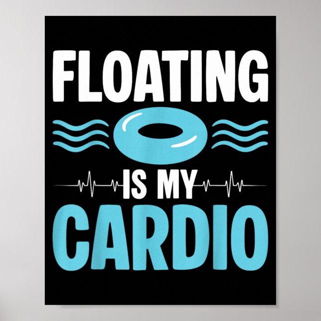 Poster Flutuar é meu cardio ol Humor Fitness (Frente)