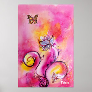 Poster FLUXAS E MANTEIRAS QUÍMICAS azul cor-de-rosa