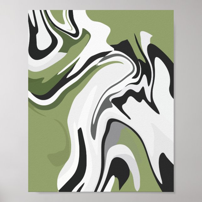 Poster Fluxo Abstrato da Natureza (Frente)