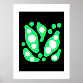 Poster Fluxo de abstrato de formas orgânicas