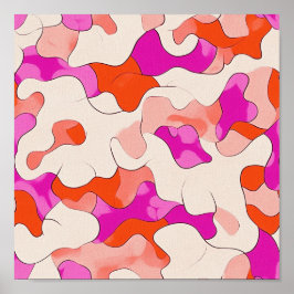 Poster Fluxo de Abstrato vibrante