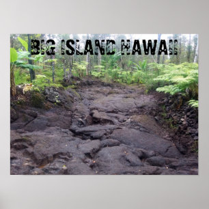 POSTER FLUXO DE LAVA DE HAWAII, GRANDE ILHA