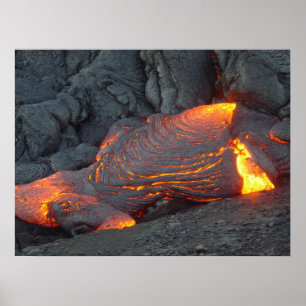 Poster Fluxo de lava grande Havaí da ilha