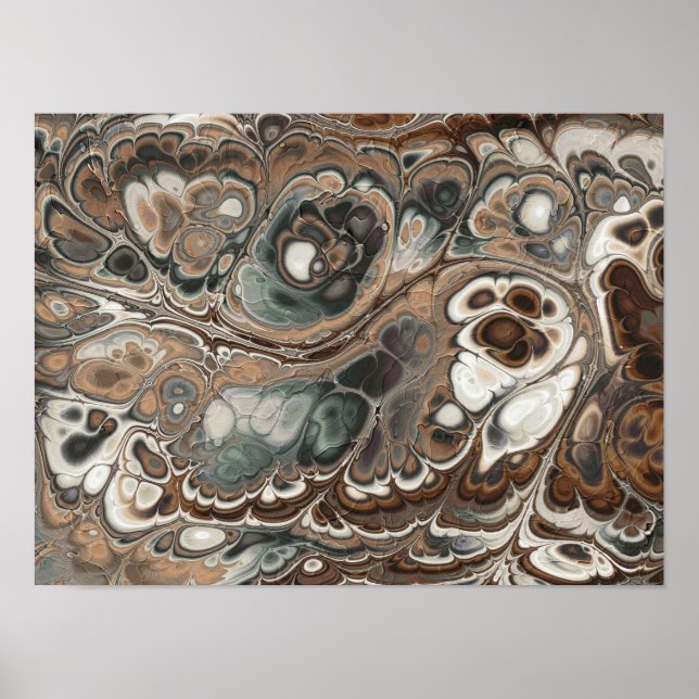 Poster Fluxo de Mármore Earthstone (Frente)