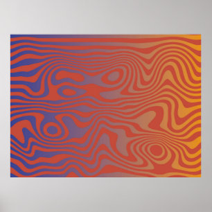 Poster Fluxo de Sonho l Padrão Abstrato Trippy - No. 01