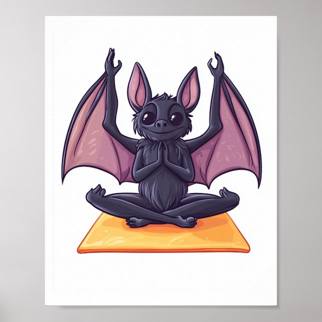 Poster Fluxo de Yoga de Morcego (Frente)