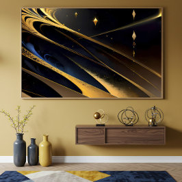Poster Fluxo Dourado Cósmico