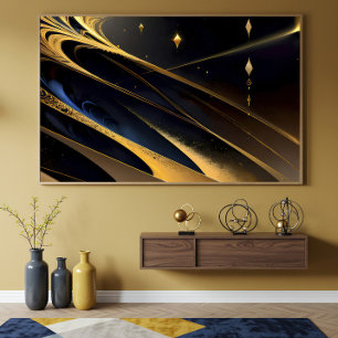 Poster Fluxo Dourado Cósmico
