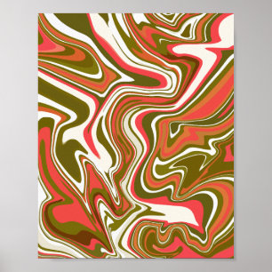 Poster Fluxo giratório - Uma arte Abstrato em mesmerizaçã