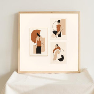 Poster Fluxo Harmônico – Arte Botânica Abstrata na Parede