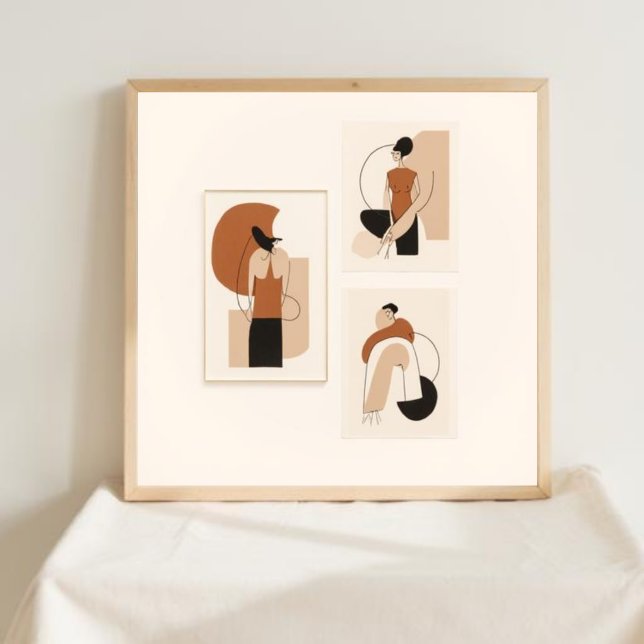 Poster Fluxo Harmônico – Arte Botânica Abstrata na Parede (Criador carregado)