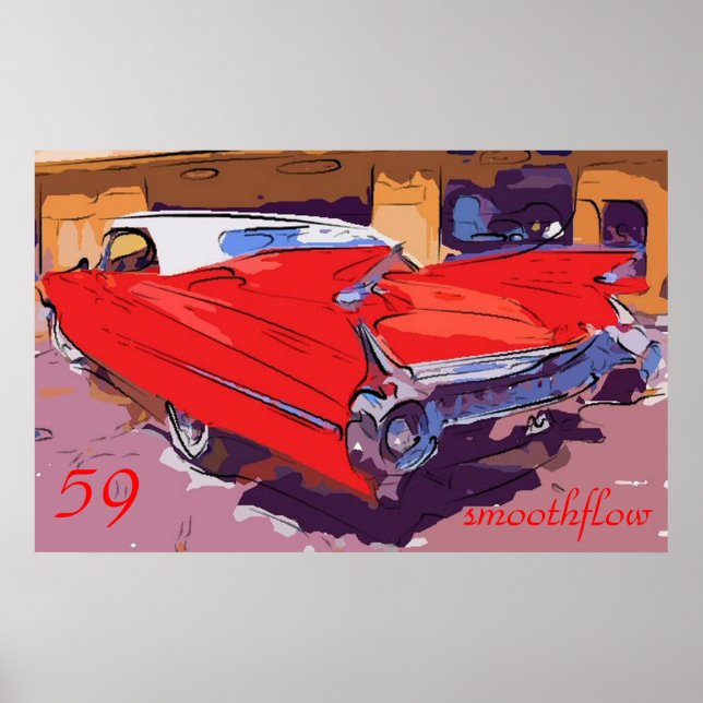 Poster Fluxo suave do Cadillac 1959 (Frente)
