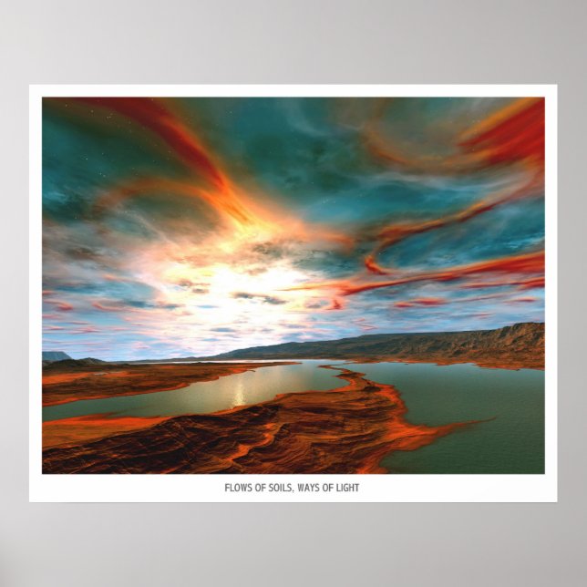 Póster Fluxos de solo, formas de luz (Frente)
