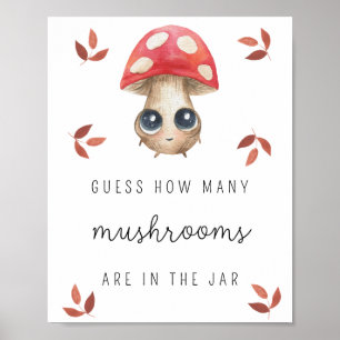 Poster Fly agaric - Quantos cogumelos jogo de baby shower
