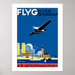 Póster Flyg sobre Éstocolmo