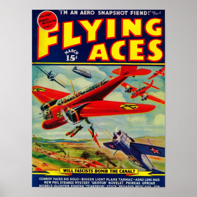 Póster Flying Aces Magazine Cobrir 4 (Frente)