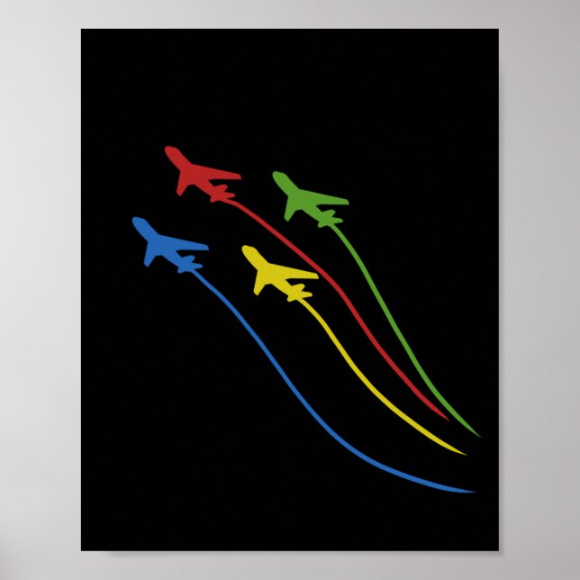 Poster Flying Airplanes Funny Aviation Aircraft Pilot (Frente)