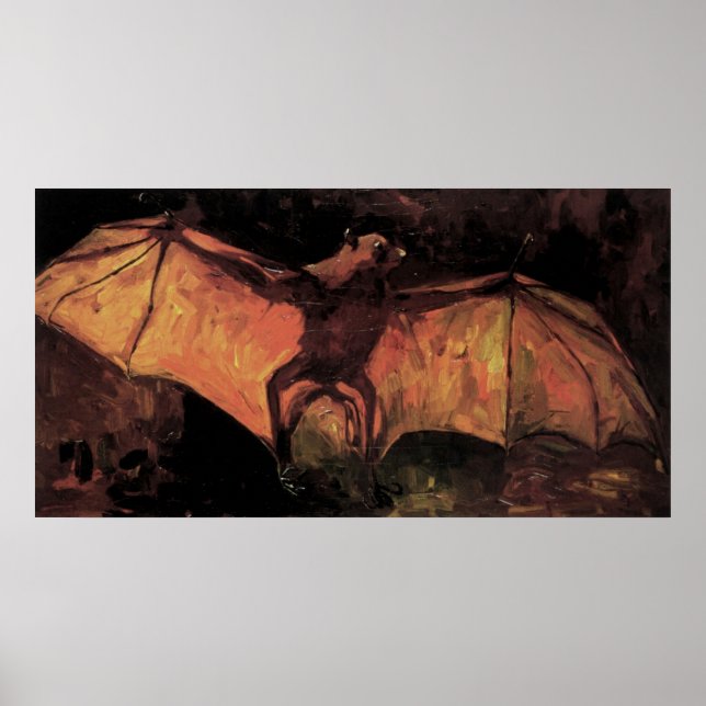 Póster Flying Fox Bat por Vincent van Gogh (Frente)