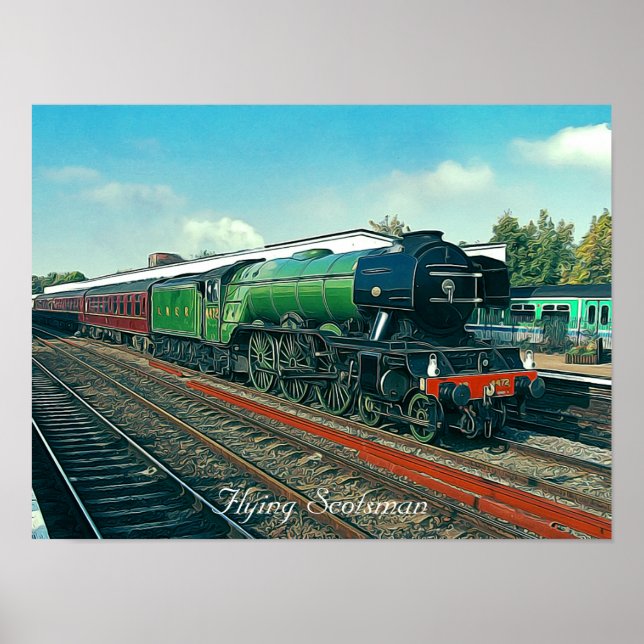 Poster Flying Scotsman in Station ilustres (Frente)