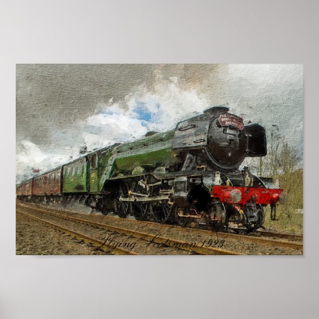 Poster Flying Scotsman oil Paintedl (Frente)