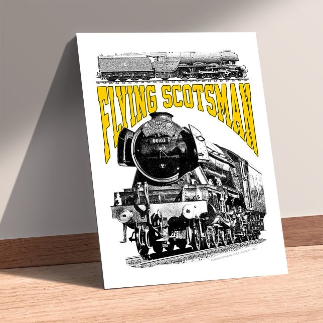 Poster Flying Scotsman Steam Locomotive. 1923 LNER Train (Flying Scotsman Steam Locomotive. 1923 LNER Train. Poster)