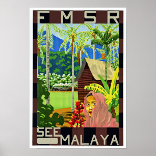 Póster FMSR vêem Malaya