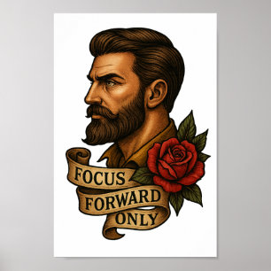 Poster Focalizar Estilo de Tatuagem Encaminhado Clipart P