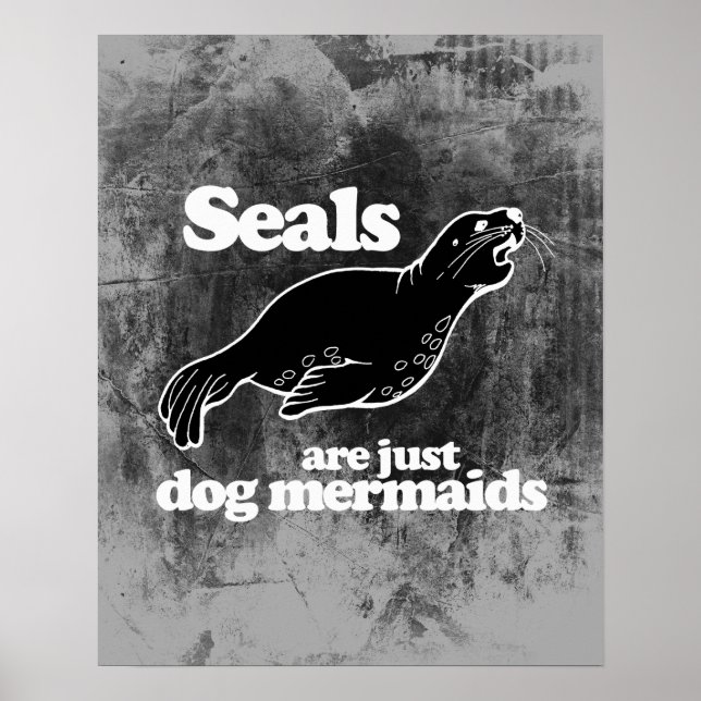 PÓSTER FOCAS SÃO APENAS SERES MERMAIDS (Frente)