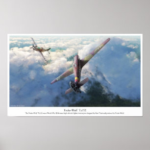 Poster "Focke-Wulf Ta 152" da arte da aviação
