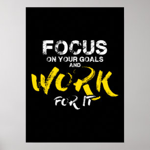 Poster Foco Em Suas Metas - Motivacional