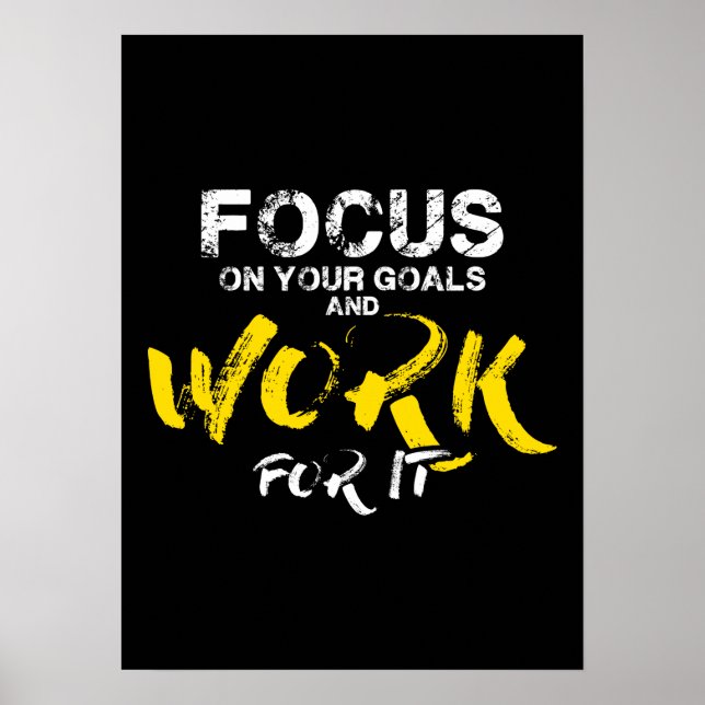 Poster Foco Em Suas Metas - Motivacional (Frente)