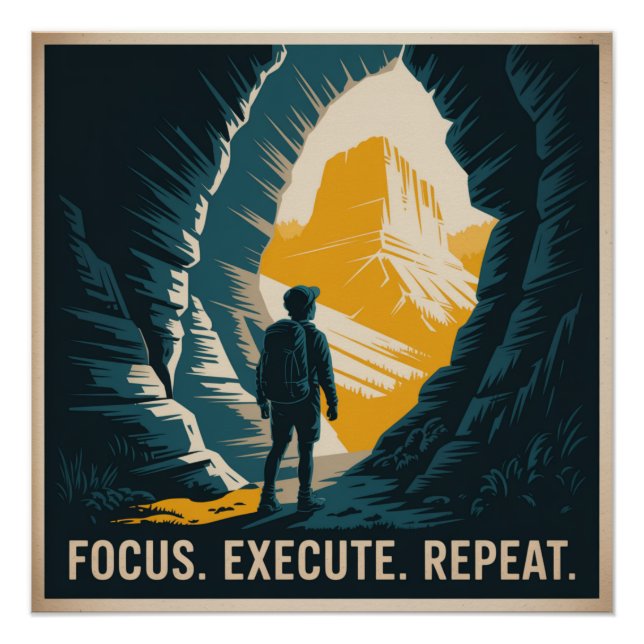 Póster Foco. Execute. Repita. (Frente)