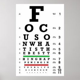 Poster Foco Importa Gráfico de Olhos