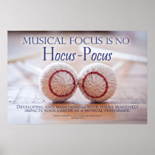 Poster Foco na música - Cotações Inspiracionais Sobre 