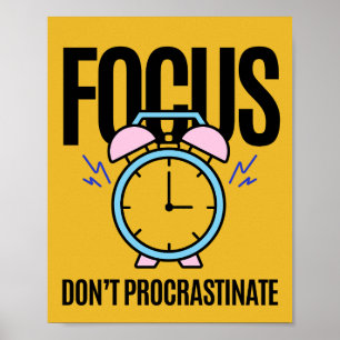 Poster Foco Não Procrastinar Inspiração