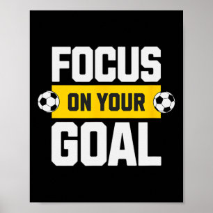 Poster Foco no Futebol no Seu Objetivo Treinador Jogador 