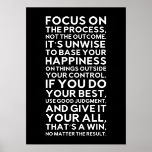 Poster Foco no processo, não no resultado - motivação par