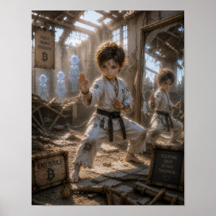 Poster Foco / Pequeno Mestre de Artes Marciais / Dojo Des