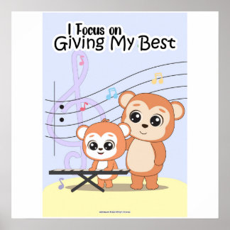 Poster Focus on giving your best Wall art